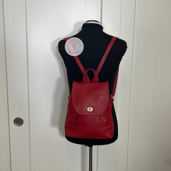 NEW Vintage Coach Large Daypack Backpack 9791 Red USA 1999 main image 11